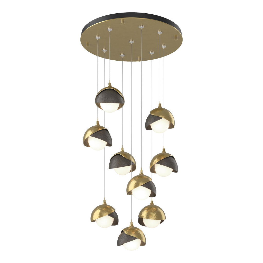 Hubbardton Forge Brooklyn 9-Light Double Shade Pendant