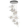 Hubbardton Forge Sterling Seeded Clear Glass (Ii) Tura 9-Light Seeded Glass Pendant