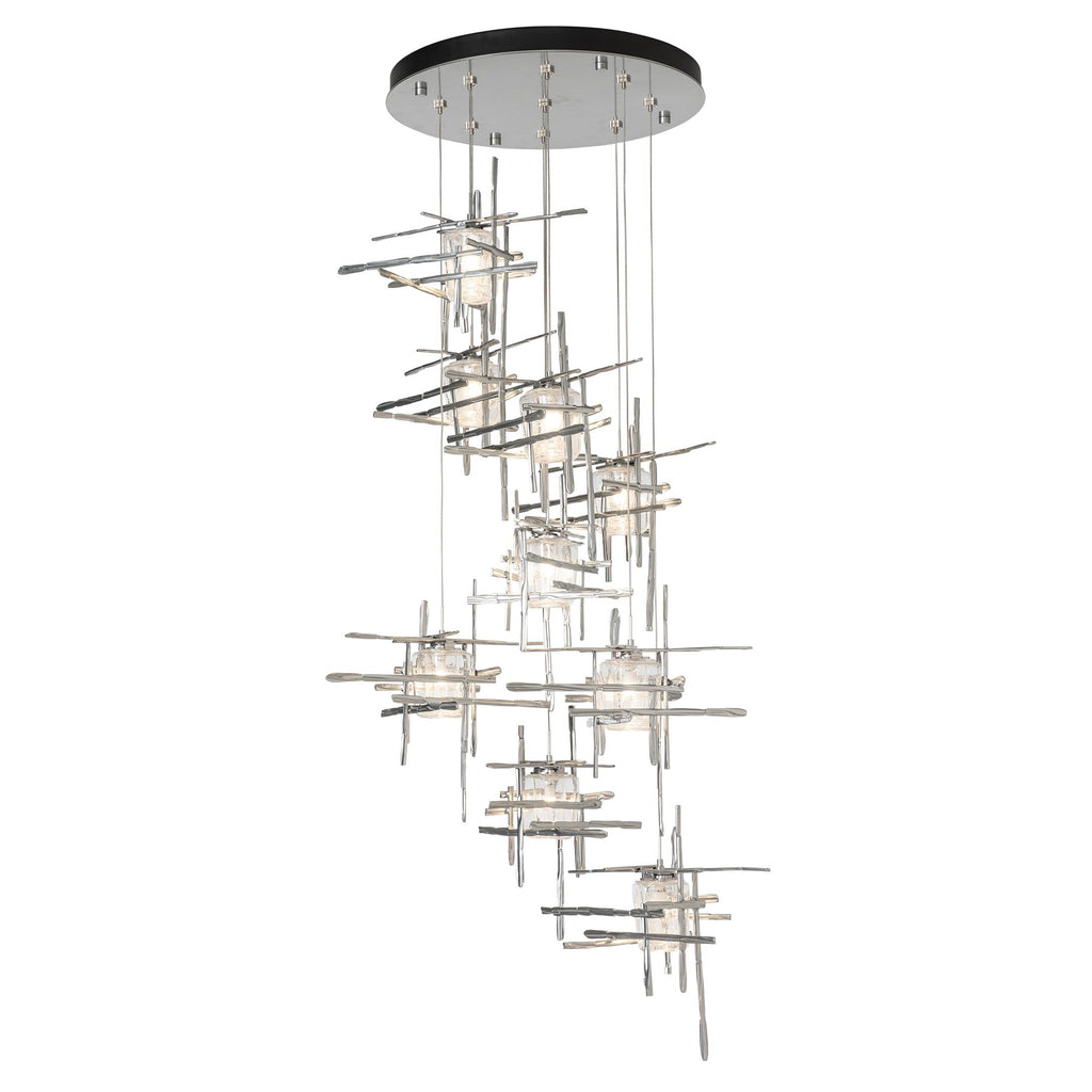 Hubbardton Forge Tura 9-Light Seeded Glass Pendant