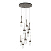 Hubbardton Forge Bronze Clear Glass (Zm) Link 9-Light Clear Glass Pendant