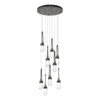 Hubbardton Forge Dark Smoke Clear Glass (Zm) Link 9-Light Clear Glass Pendant