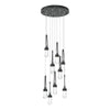 Hubbardton Forge Black Clear Glass (Zm) Link 9-Light Clear Glass Pendant