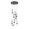 Hubbardton Forge Oil Rubbed Bronze Clear Glass (Zm) Link 9-Light Clear Glass Pendant