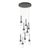 Hubbardton Forge Natural Iron Clear Glass (Zm) Link 9-Light Clear Glass Pendant