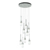 Hubbardton Forge Vintage Platinum Clear Glass (Zm) Link 9-Light Clear Glass Pendant