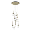 Hubbardton Forge Soft Gold Clear Glass (Zm) Link 9-Light Clear Glass Pendant