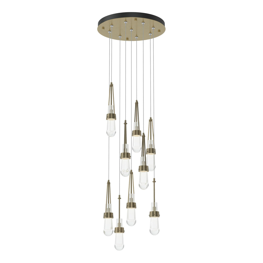 Hubbardton Forge Link 9-Light Clear Glass Pendant