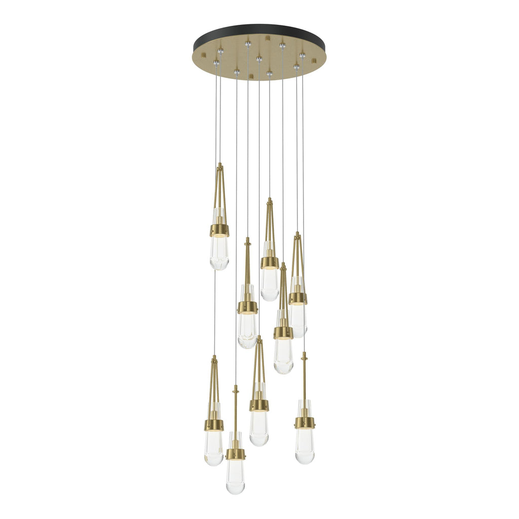 Hubbardton Forge Link 9-Light Clear Glass Pendant