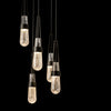 Hubbardton Forge Oil Rubbed Bronze Clear Bubble Glass (Yg) Link 5-Light Blown Glass Pendant