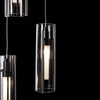 Hubbardton Forge Black Clear Glass (Zm) Exos Glass 5-Light Pendant