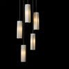 Hubbardton Forge Modern Brass Opal Glass (Gg) Exos Glass 5-Light Pendant