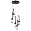 Hubbardton Forge Oil Rubbed Bronze Clear Glass (Zm) Link 5-Light Clear Glass Pendant