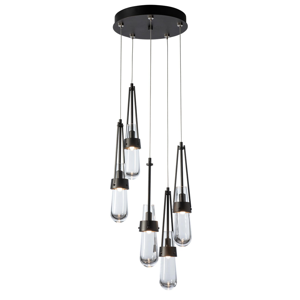 Hubbardton Forge Link 5-Light Clear Glass Pendant