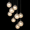 Hubbardton Forge Sterling Frosted Glass (Fd) Fritz Globe 9-Light Pendant