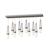 Hubbardton Forge Dark Smoke Clear Glass With White Threading (Yj) Link 10-Light Blown Glass Pendant