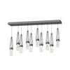 Hubbardton Forge Black Clear Bubble Glass (Yg) Link 10-Light Blown Glass Pendant