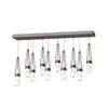 Hubbardton Forge Oil Rubbed Bronze Clear Glass With White Threading (Yj) Link 10-Light Blown Glass Pendant