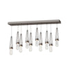 Hubbardton Forge Oil Rubbed Bronze Clear Bubble Glass (Yg) Link 10-Light Blown Glass Pendant