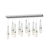 Hubbardton Forge Vintage Platinum Clear Glass With White Threading (Yj) Link 10-Light Blown Glass Pendant