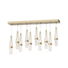 Hubbardton Forge Soft Gold Clear Bubble Glass (Yg) Link 10-Light Blown Glass Pendant