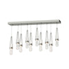 Hubbardton Forge Sterling Clear Bubble Glass (Yg) Link 10-Light Blown Glass Pendant