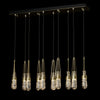 Hubbardton Forge Modern Brass Clear Glass With White Threading (Yj) Link 10-Light Blown Glass Pendant