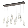 Hubbardton Forge Bronze Crystal Luma 10-Light Large Crystal Pendant