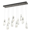 Hubbardton Forge Dark Smoke Crystal Luma 10-Light Large Crystal Pendant