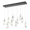 Hubbardton Forge Black Crystal Luma 10-Light Large Crystal Pendant