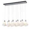 Hubbardton Forge Sterling Spun Frost (Sh) Mobius 10-Light Pendant