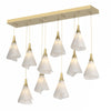 Hubbardton Forge Modern Brass Spun Frost (Sh) Mobius 10-Light Pendant