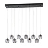 Hubbardton Forge Black Cool Grey Glass (Yl) Ume 10-Light Pendant