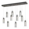 Hubbardton Forge Natural Iron Clear Glass (Zm) Exos Glass 10-Light Pendant