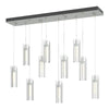 Hubbardton Forge Vintage Platinum Clear Glass (Zm) Exos Glass 10-Light Pendant