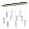 Hubbardton Forge Modern Brass Clear Glass (Zm) Exos Glass 10-Light Pendant