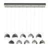 Hubbardton Forge Vintage Platinum Oil Rubbed Bronze Opal Glass (Gg) Brooklyn 10-Light Double Shade Pendant