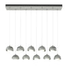 Hubbardton Forge Vintage Platinum Vintage Platinum Opal Glass (Gg) Brooklyn 10-Light Double Shade Pendant