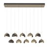 Hubbardton Forge Soft Gold Oil Rubbed Bronze Opal Glass (Gg) Brooklyn 10-Light Double Shade Pendant