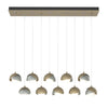 Hubbardton Forge Soft Gold Vintage Platinum Opal Glass (Gg) Brooklyn 10-Light Double Shade Pendant