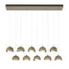 Hubbardton Forge Soft Gold Soft Gold Opal Glass (Gg) Brooklyn 10-Light Double Shade Pendant