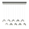 Hubbardton Forge Vintage Platinum White Opal Glass (Gg) Brooklyn 10-Light Double Shade Pendant