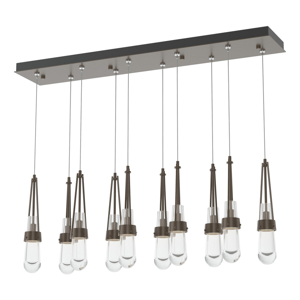 Hubbardton Forge Link 10-Light Clear Glass Pendant