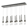 Hubbardton Forge Dark Smoke Clear Glass (Zm) Link 10-Light Clear Glass Pendant