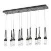 Hubbardton Forge Black Clear Glass (Zm) Link 10-Light Clear Glass Pendant