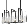 Hubbardton Forge Black White Swirl Glass (Yr) Arc Linear Pendant