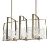 Hubbardton Forge Soft Gold White Swirl Glass (Yr) Arc Linear Pendant