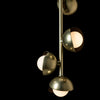 Hubbardton Forge Modern Brass Oil Rubbed Bronze Opal Glass (Gg) Brooklyn 4-Light Double Shade Vertical Pendant