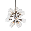 Hubbardton Forge Natural Iron Clear Glass (Zm) Ensemble 16-Light Orb Pendant