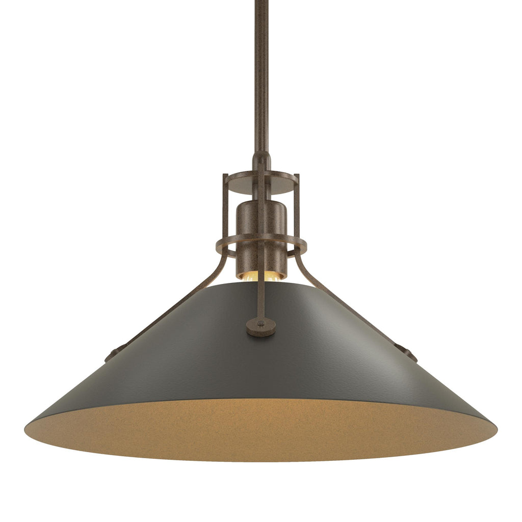 Hubbardton Forge Henry Medium Steel Shade Pendant