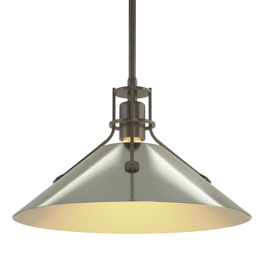 Hubbardton Forge Henry Medium Steel Shade Pendant